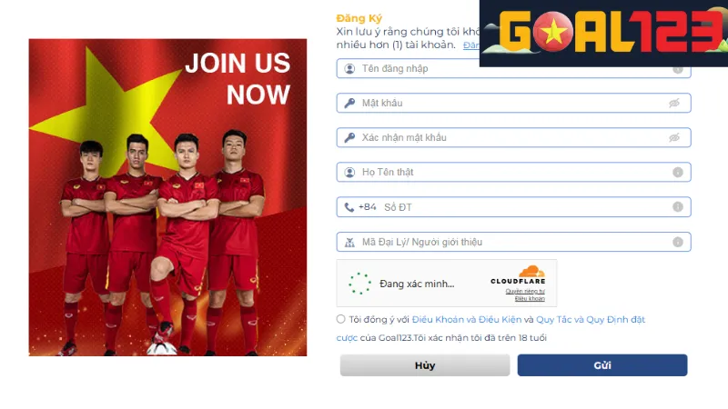 Đăng Ký Goal123 - Tìm Hiểu Để Tạo Tài Khoản Goal123 Dễ Dàng 2 Quy trình đăng ký tài khoản tại Goal123